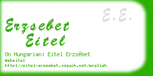 erzsebet eitel business card
